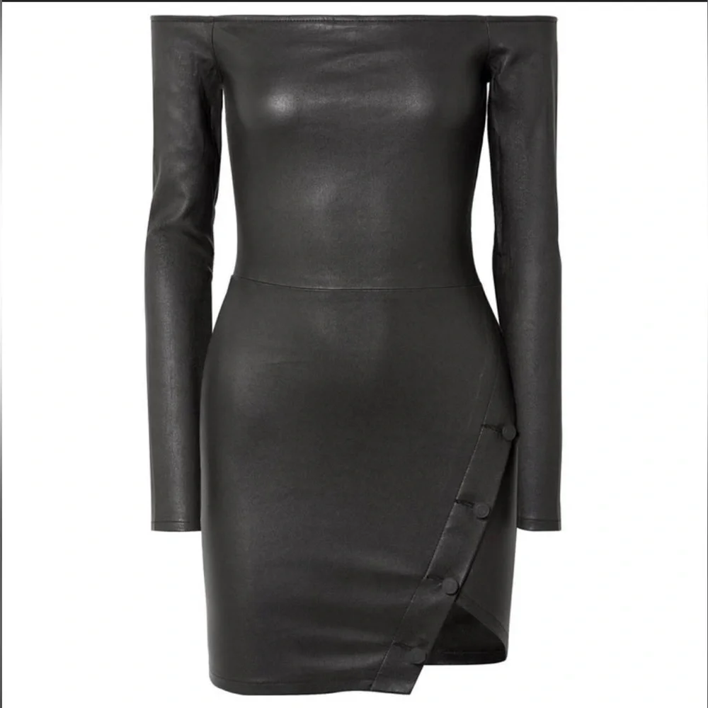 RtA Electra Off-the-Shoulder Stretch-Leather Mini Dress
(6) - Picture 8 of 8